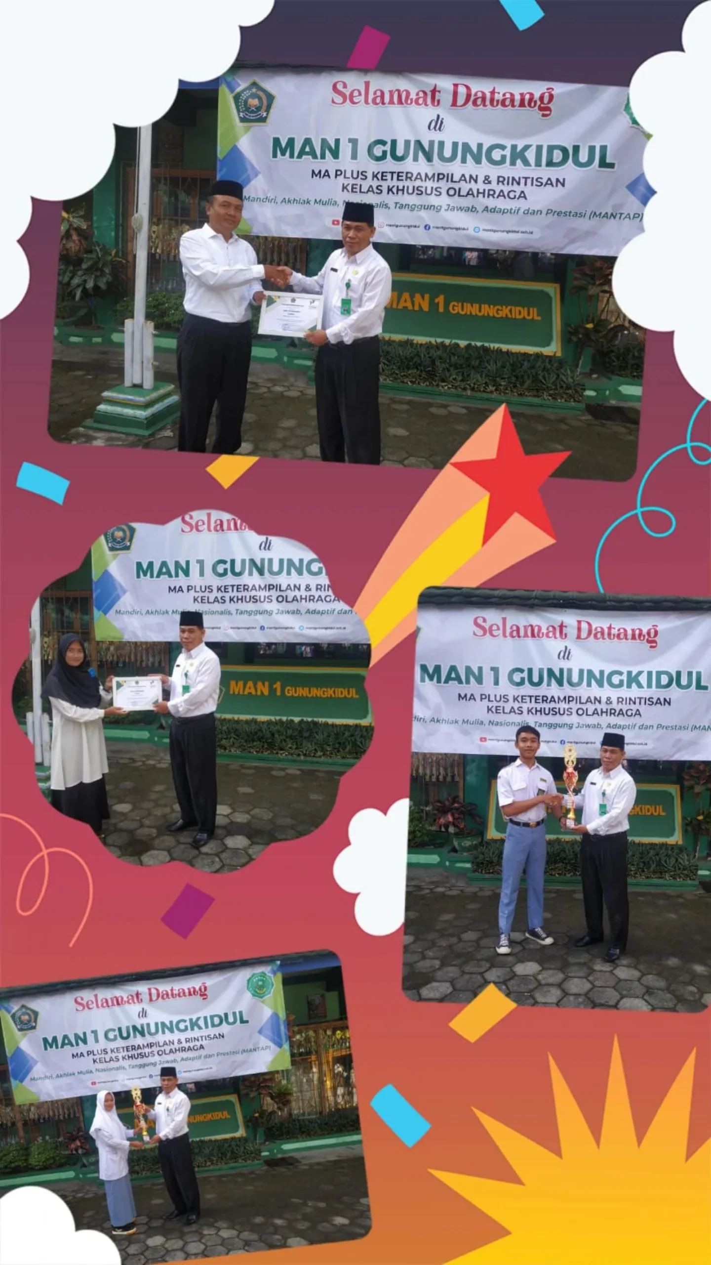 Duta MAN 1 Gunungkidul Serahkan Penghargaan
