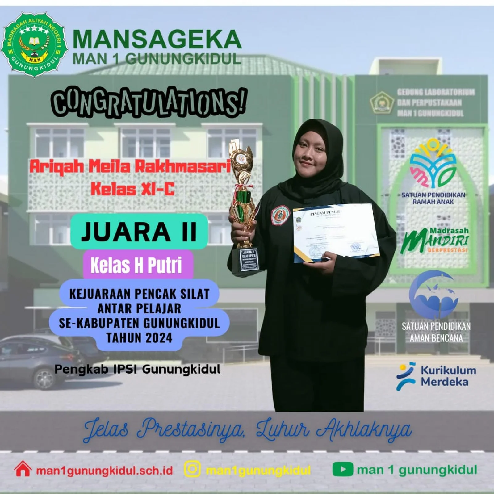 MAN 1 Gunungkidul Raih Juara II di IPSI Gunungkidul 2024