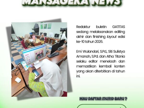 Redaktur Buletin GATITAS MAN 1 Gunungkidul Rampungkan Editing dan Layout Edisi X Tahun 2026
